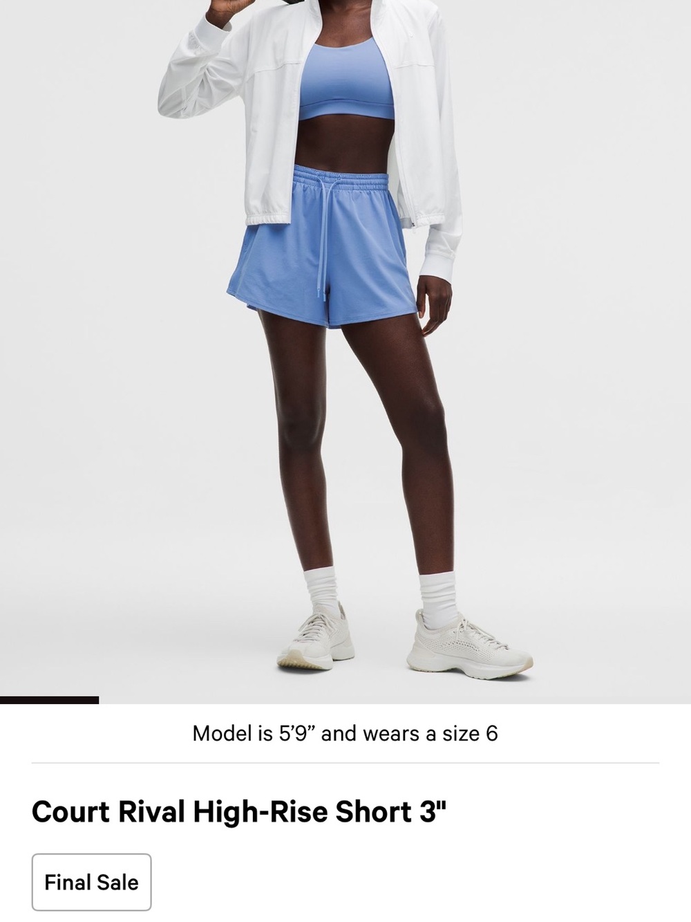 lululemon athletica Periwinkle Drawstring Athletic Shorts